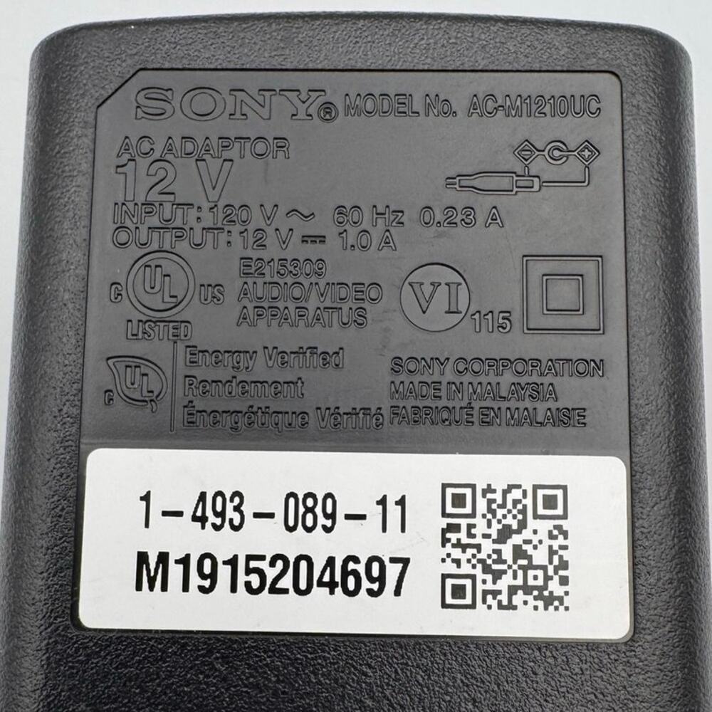 Sony 12V Power Cord AC-M1210UC For BDP-S3700 BDP-S1700 BluRay Player - Untested